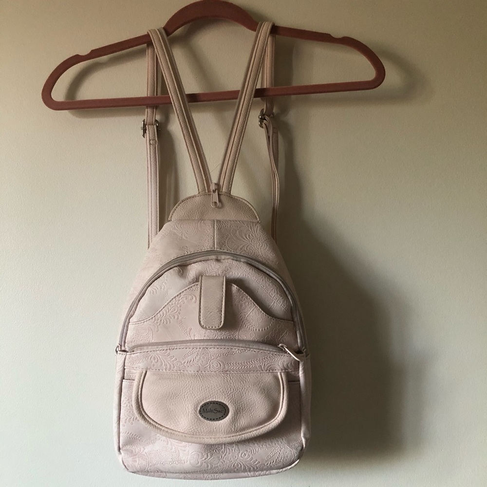 GENUINE LEATHER MINI BACKPACK (PINK)